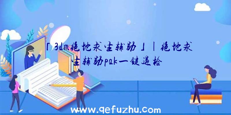 「3dm绝地求生辅助」|绝地求生辅助pak一键过检